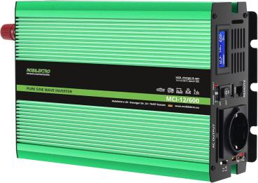 MOBILEKTRO® MCI-12/600 Wechselrichter mit 20A Ladegerät, NVS- und USV-Funktion, incl. Fernsteuerung und LCD-Anzeige