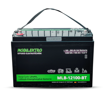 0% MwSt LiFePO4 150Ah 12V 1920Wh MOBILEKTRO® Lithium Bluetooth  Versorgungsbatterie mit BMS - EQ 240Ah - 300Ah AGM oder GEL Aufbaubatterie  für