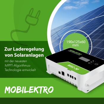 MOBILEKTRO® MSC 30 MPPT Solar Laderegler 12V/24V - 30A Laderegler für maximale Effizienz 100V - Bluetooth