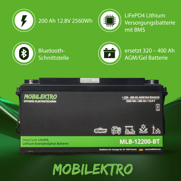 Bluetooth Ersetz 320an bis 400 Ah AGM oder GEL Batterie BMS