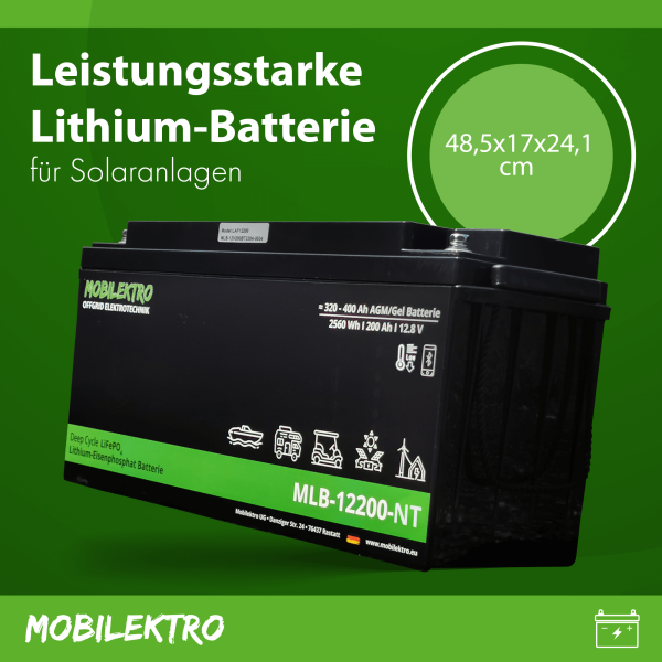Leistungsstarke Lithium-Batterie Für Solaranlagen, Camper, Wohnmobil, Wohnwagen, Bus, Caravans, Boote
